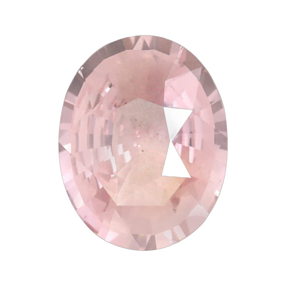 1.11 ct Oval Sapphire, orangy Pink
