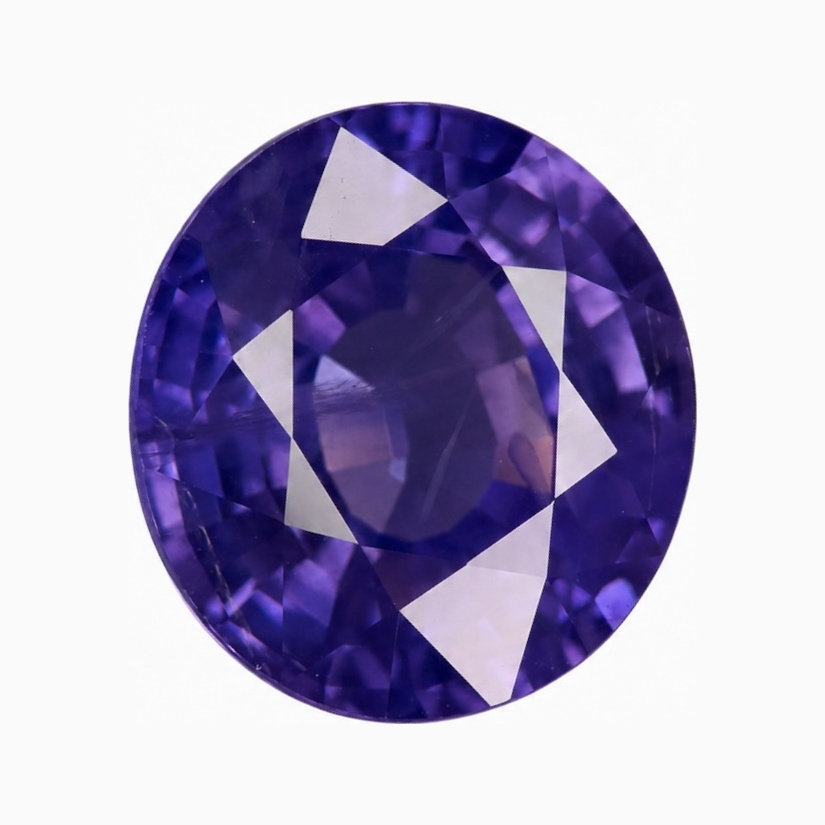 2.73 ct Oval Sapphire, Vivid violetish Purple